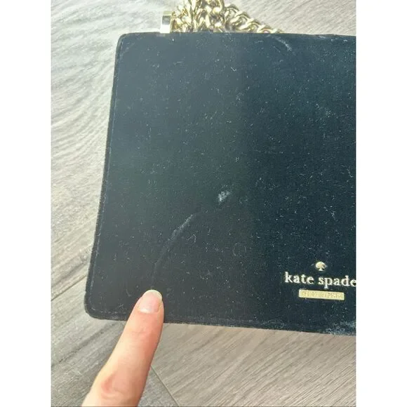 Kate Spade Watson Lane Marci Black velvet like material